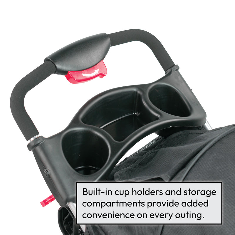 Hooded Pet Stroller - Black