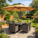 KCT 3m Large Cantilever Garden Parasols with Optional Base / Cover