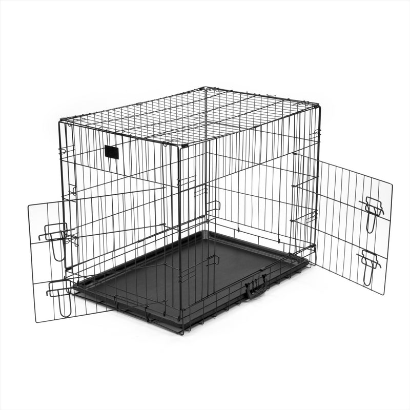 KCT Folding Pet Crates with Plastic Tray
