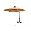 KCT 3m Large Cantilever Garden Parasols with Optional Base / Cover