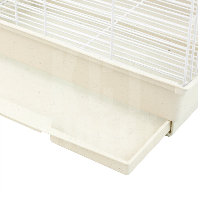 KCT Santiago Small Exotic Bird Travel Cage - White