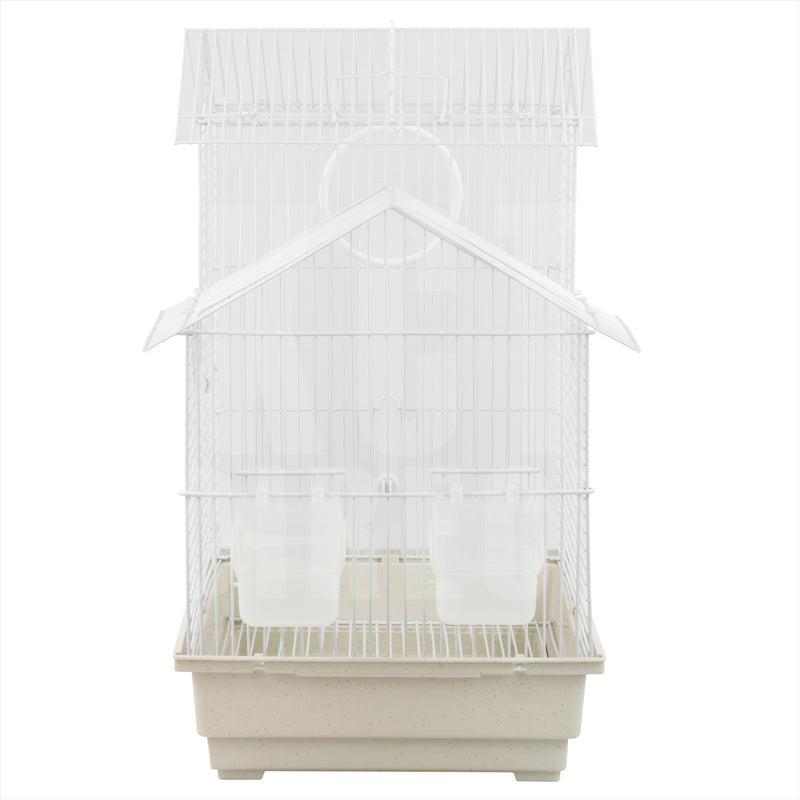 KCT Santiago Small Exotic Bird Travel Cage - White