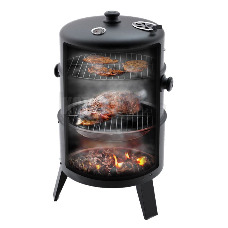 KCT 3 in 1 Upright BBQ Smoker and Grill