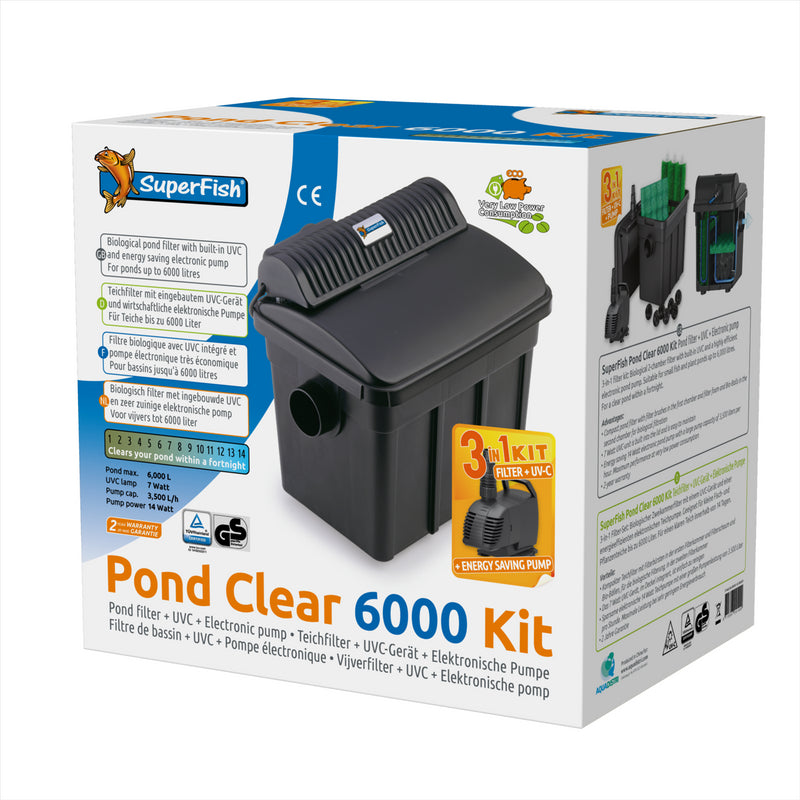 Superfish Pond Clear All In One Pond Filter Kits - Pump, Filter and UVC