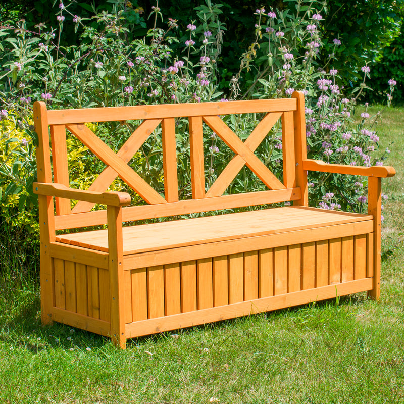 KCT Wooden Garden Storage Bench