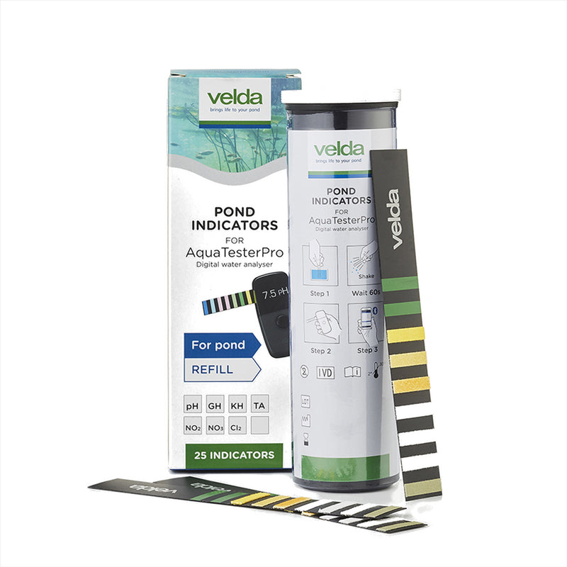 Velda AquaTester Pro with Pond Indicator Testing Kit Strips - Pack of 50