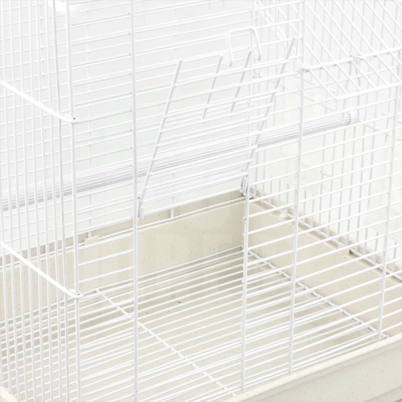 KCT Santiago Small Exotic Bird Travel Cage - White