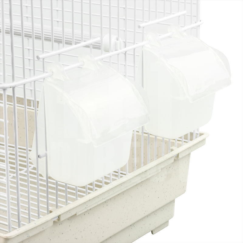 KCT Santiago Small Exotic Bird Travel Cage - White