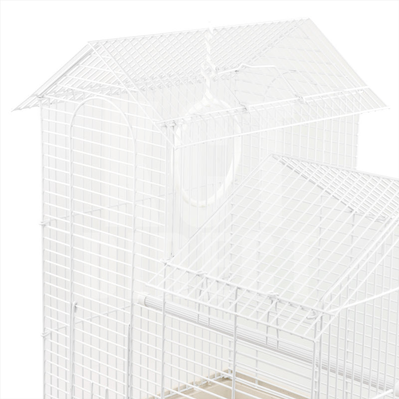 KCT Santiago Small Exotic Bird Travel Cage - White