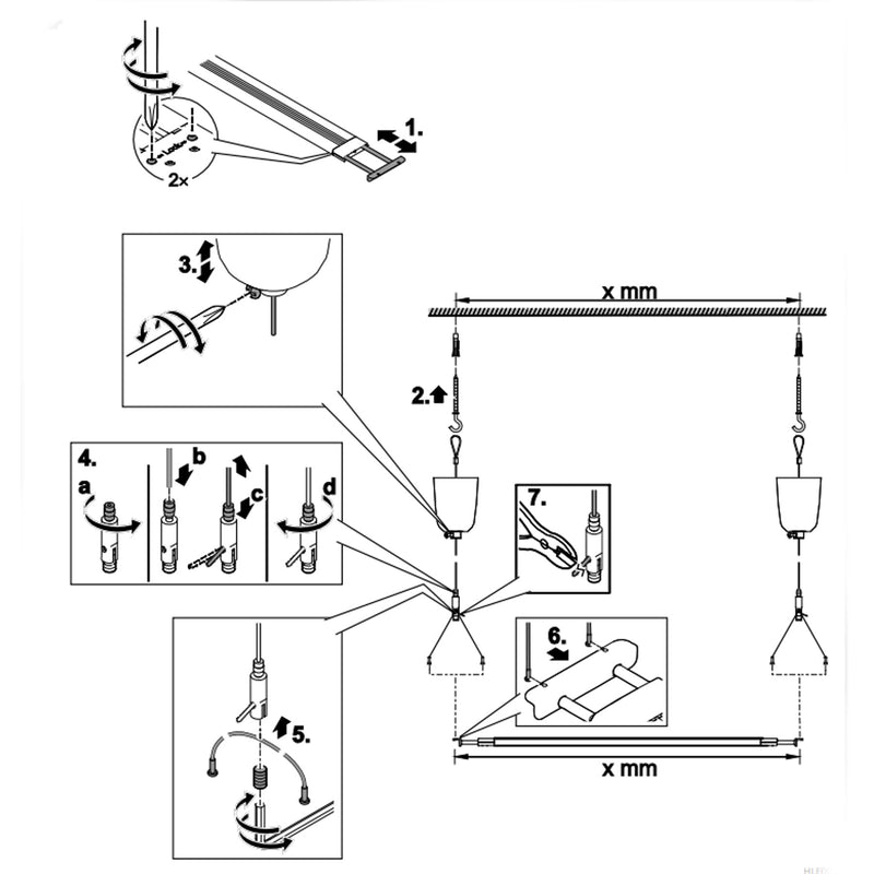 Oase HighLine Premium LED Ceiling Suspension Set - 33918