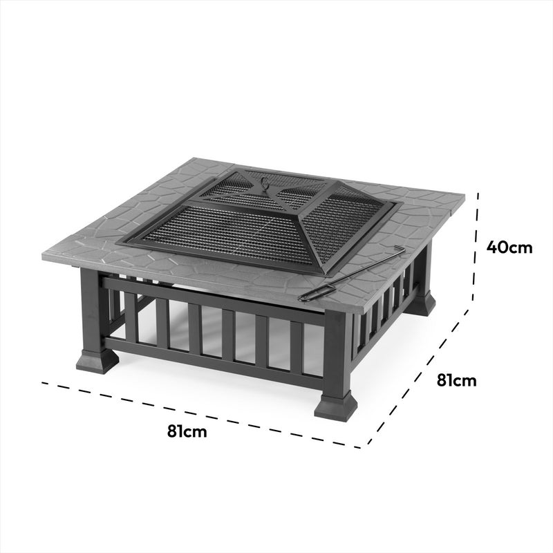 KCT Square Fire Pit with Cover