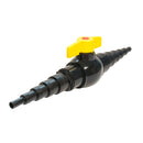 1.5 " (Inch) Solvent Weld Ball Valve and 2 x Stepped Hosetail Kit