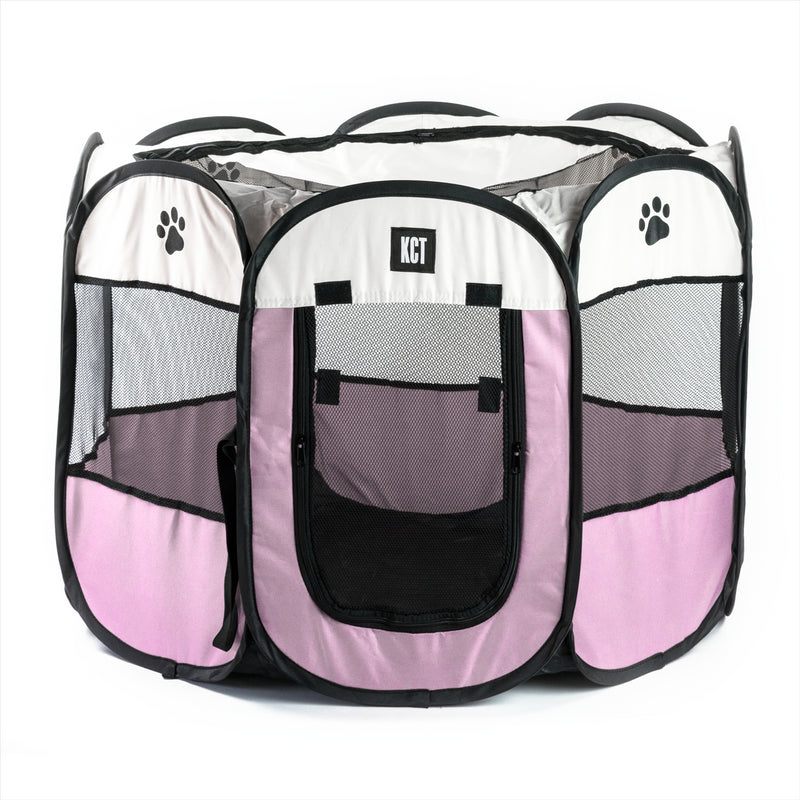 KCT Portable Fabric Pet Play Pens Runs for Puppy Dog Cat Rabbit