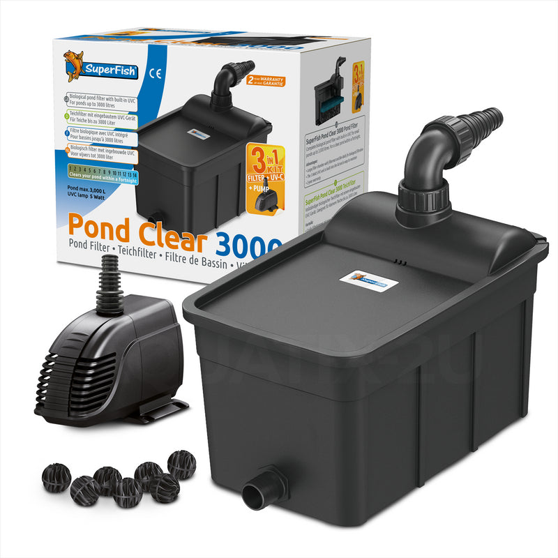 Superfish Pond Clear All In One Pond Filter Kits - Pump, Filter and UVC