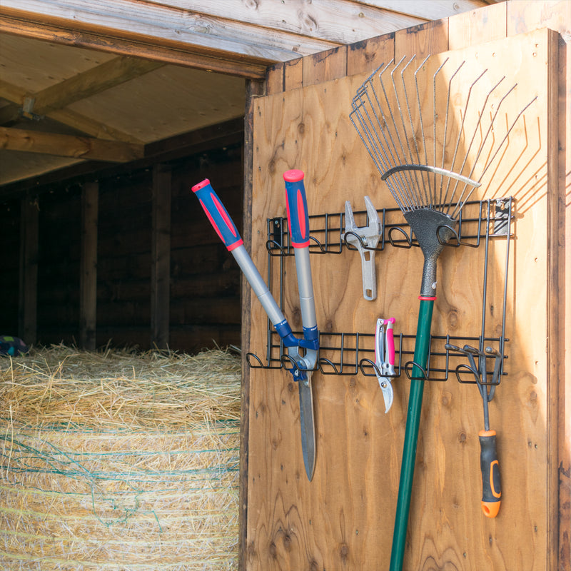 2 Tier Metal Tool Rack Hook Organiser