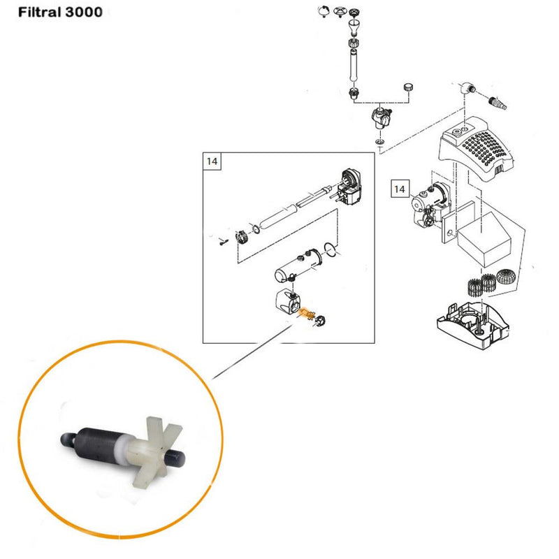 Oase/Pontec - Part - 28351 Replacement Impeller Aquarius Fountain Pump