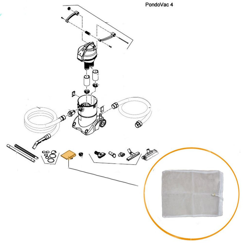 Oase Replacement Debris Bag for Pondovac 3/4/5 - Part 44005