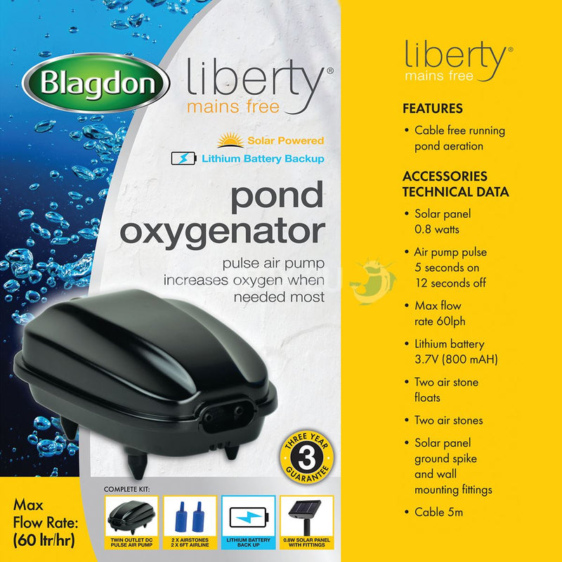 Blagdon Liberty Solar Powered Pond Oxygenator Air Pump