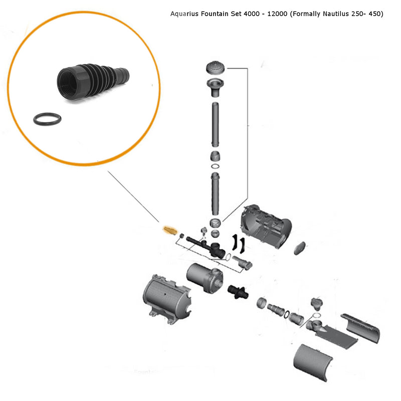 Oase Replacement Stepped Hosetail 0.5" - Part 42429