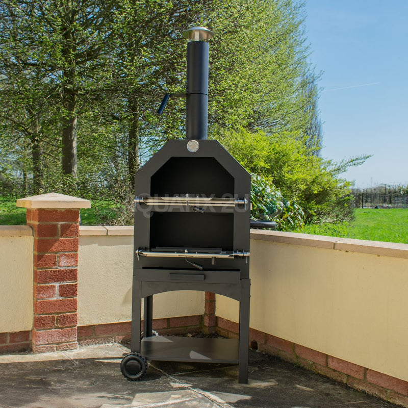 KCT Outdoor Wood Fired Pizza Oven with Weatherproof Cover