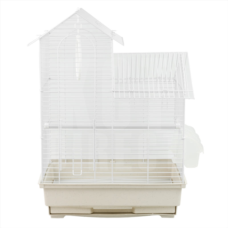 KCT Santiago Small Exotic Bird Travel Cage - White