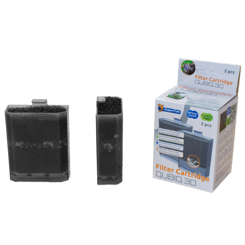 SuperFish Qubiq Aquarium Replacement Filter Cartridges - 2 Pack