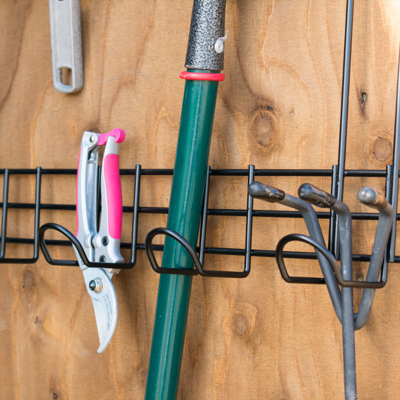 2 Tier Metal Tool Rack Hook Organiser
