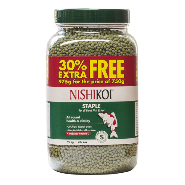 750g + 30% (975g) Extra Fill Nishikoi Staple - Small Pellet