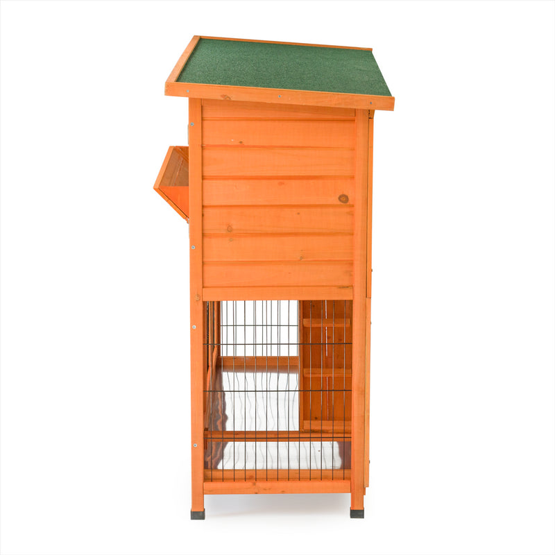 KCT Milan Large Two Tier Rabbit Hutch with Enclosed Run