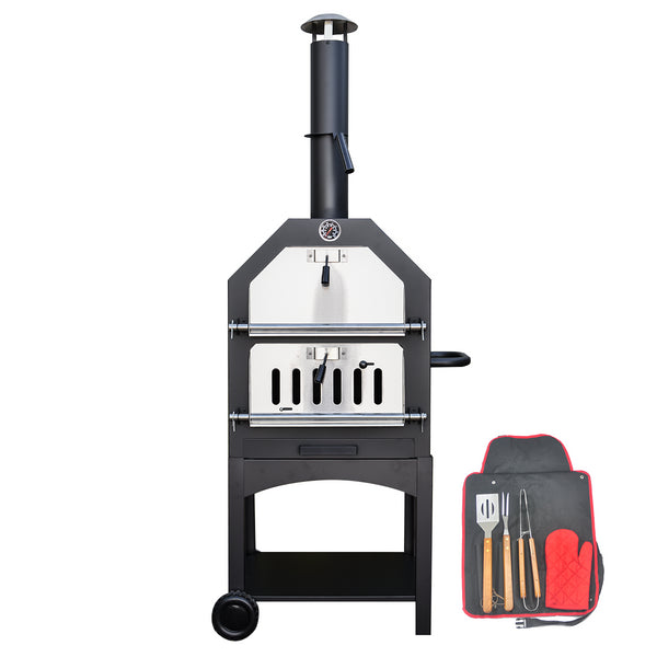 KCT Outdoor Wood Fired Pizza Oven with Tool Set