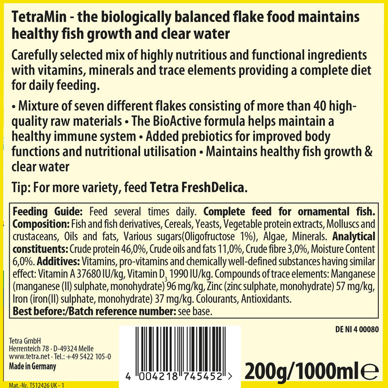 TetraMin Tropical Aquarium Fish Flakes