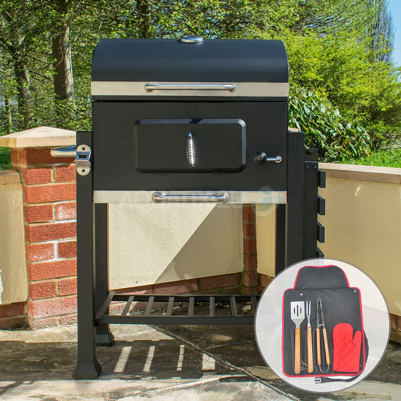 KCT Deluxe Charcoal BBQ Grill with Tool Set