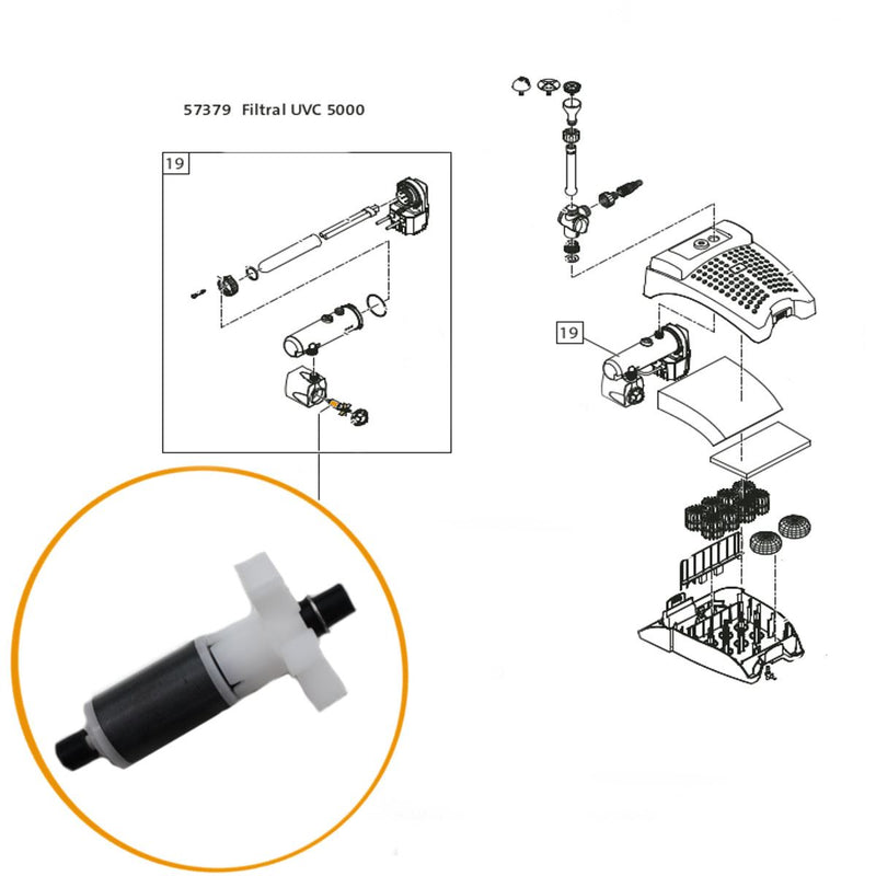 Oase/Pontec - Part - 18013 Replacement Impeller for Pond Pumps